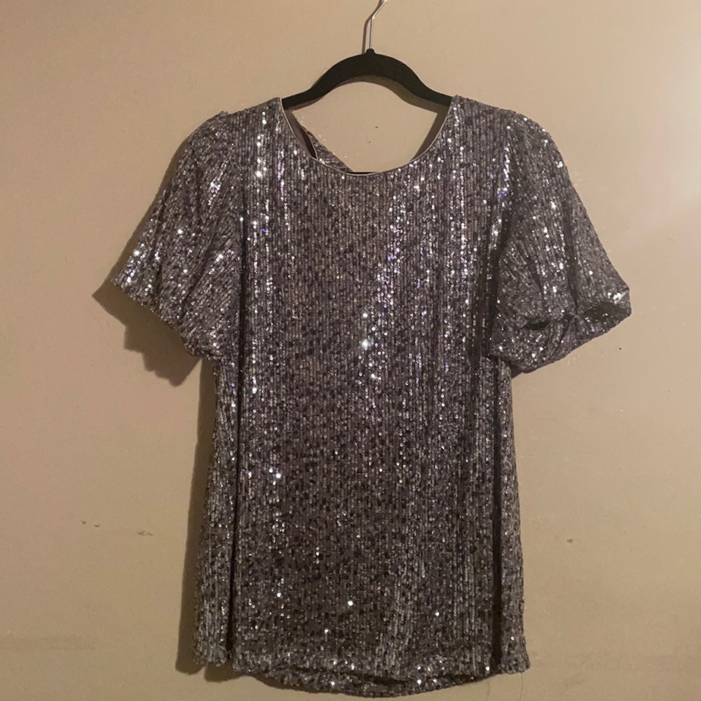 Women gold dress blouse